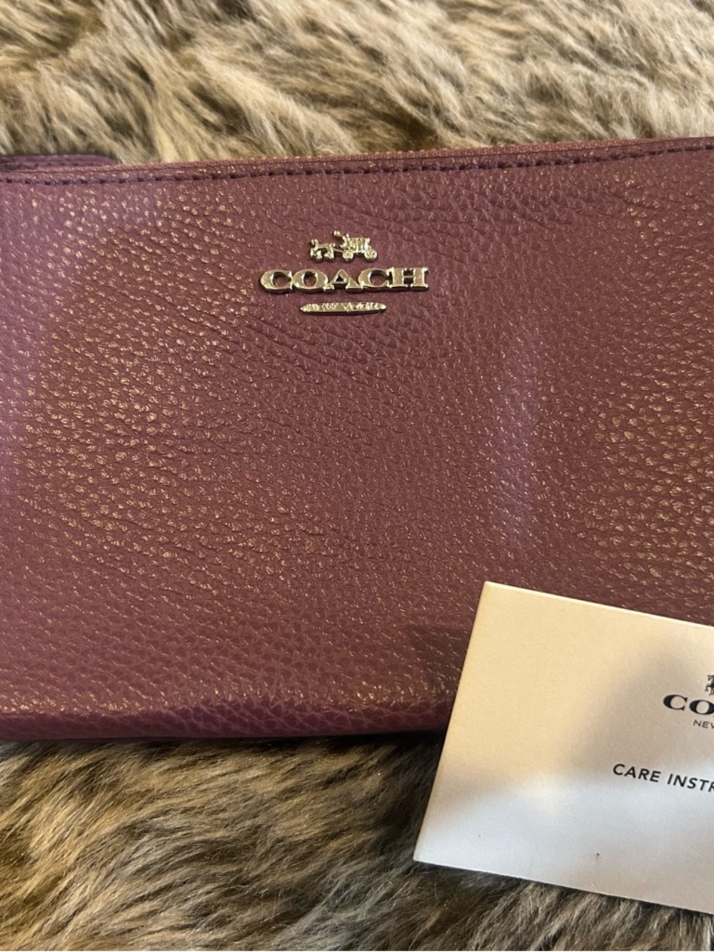 Coach Double Zip Wristlet - Purple - Picture 9 of 9
